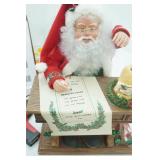 Vintage Holiday Creations Animated Musical Writing Santa Figurine