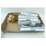 Linen Napkins black and white variety, variety of metal napkin holders