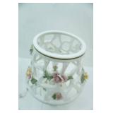 Pair of Capodimonte Stamped Porcelain Table Lamps 18" tall