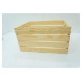 Stackable wood crate,12.5" x 18" x 9.5"