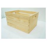 Stackable wood crate,12.5" x 18" x 9.5"