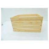 Stackable wood crate,12.5" x 18" x 9.5"