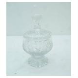 Vintage Crystal Candy Dish with lid,6"