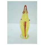 Art Glass Fish Vase  hand Blown Murano style,11"