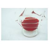 Hand-Blown Art Glass Fish Figurine. Murano-Style 5.25" long by 6" tall