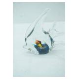 Hand-Blown Art Glass Angelfish Aquarium Figurine. Murano-Style 4.5"x4.5"