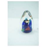 Murano/Murano-Style Art Glass Aquarium Paperweight 3.5" tall