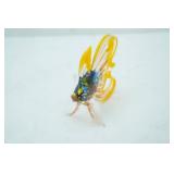 Blown Glass Fish Figurine. Tropical, colorful, intricate. 4.5" long by 4" tall