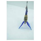 Blown Glass Fish Figurine. Tropical, colorful, intricate. 4" long by 4" tall