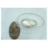 Victorian-Style Glass Potpourri Jar w/Ornate Lid, Footed