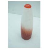 Contemporary Art Glass Fire & Ice Vase. 10.5" tall with a 1.5"opening