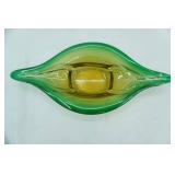 Vintage Luciano Gaspari Murano Glass Gondola Bowl. 17"x8"x3"