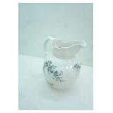 Antique Buffalo Pottery Semi-Vitreous Pitcher w/Green Floral Pattern