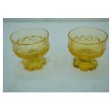 Vintage Tiffin Franciscan Madeira Cornsilk Yellow Sherbet Glasses
