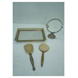 Vintage Vanity Mirrors and Brushes