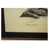 Vintage David Gray Marble Relief Etching. Numbered 114/950