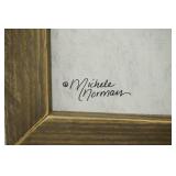 Framed Art Print Jersey Cow w/Floral Crown by Michele Norman. 19.5"25.5"