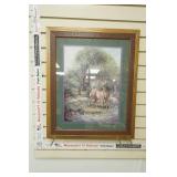 Vintage Framed Art Print of Whitetail Deer By Julia Crainer