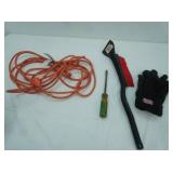 Extension Cord, Ice Scraper & Brush, Screwdriver, Gloved