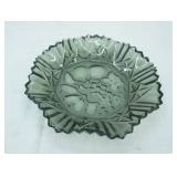 Vintage Federal Glass Pioneer Pattern Fruit Bowl. Smoke/Gray Color