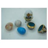 Egg Trinket Boxes, Marble Eggs