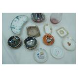 Vintage/Antique Mini Tea Plates/Butter Pat Plates and Glass Vases, Variety