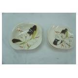 Vintage Red Wing Pottery Lotus Pattern Bread and Butter Plates and Bowl