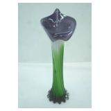 Vintage Murano "Jack-in-the-Pulpit" Hand-Blown Glass Vase