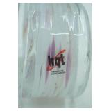 Murano-Style Art Glass Ribbon Swirl Sculpture 12" tall