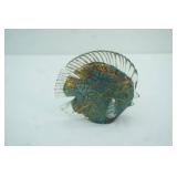Murano-Style Art Glass Tropical Fish Figurine 6" long by 5.5" tall