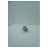 Hand-Blown Art Glass Angel Fish Figurine. Colorful