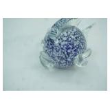 Art Glass Puffer Fish Sculpture