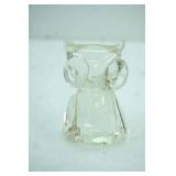 Vintage Clear Glass Owl Figurine