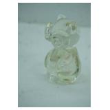 Vintage Clear Glass Owl Figurine
