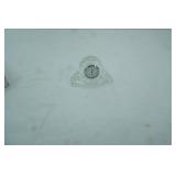 Waterford Crystal Mantle Clock in the Wharton Pattern. 4" long by 2.5" tall