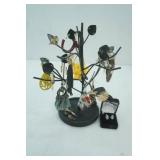 Jewelry Tree Stand with a Variety of Earrings