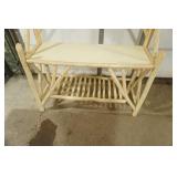 Decorative Log-Style Buffet Table with Shelves