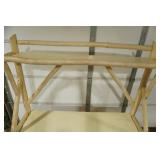 Decorative Log-Style Buffet Table with Shelves