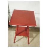 Wooden plant Stand. 16"x16"x28" dark red paint