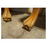 Set of Vintage Wooden Claw foot End Tables