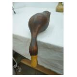 Vintage Natures Window Hand carved duck , shelf setting style (hangs over edge),12" long