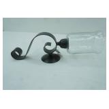 Decorative Glass and Metal wall sconce, 17"