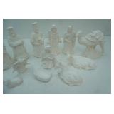 Nativity Figurine Set. Chalkware (standing camel measures 7" tall)