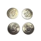 Mixed Lot of Eisenhower Silver Dollars -Set of 4