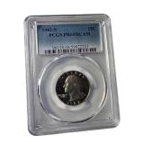 1982-S 25-Cent Quarter, graded PR69DCAM by PCGS.
