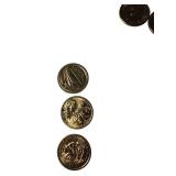 Mixed Lot of Gold Dollars from Various Years and Mint Marks - Total of 9 Coins