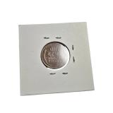 Mixed lot of old coins. It includes silver five-cent coins from the 1940s to the 1960s and two error pennies.