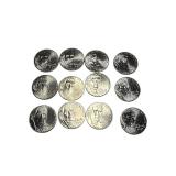 **Coin Collection Treasure: 1976 Proof Ike with 20 Gleaming Uncirculated Nickels and Other Unique Finds!**