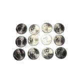 **Coin Collection Treasure: 1976 Proof Ike with 20 Gleaming Uncirculated Nickels and Other Unique Finds!**