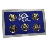 2024 Proof State Quarter Set of 5 Coins - S Mint Mark, includes Wisconsin.